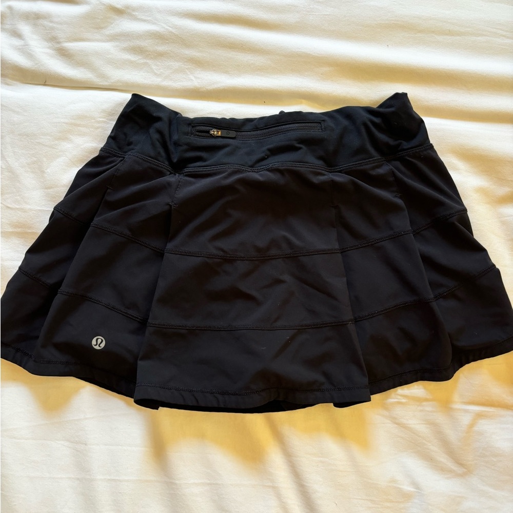 Lululemon Black Pace Rival Mid-Rise Skirt